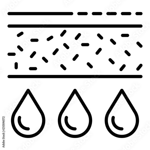 Water filter structure icon. Outline water filter structure vector icon for web design isolated on white background