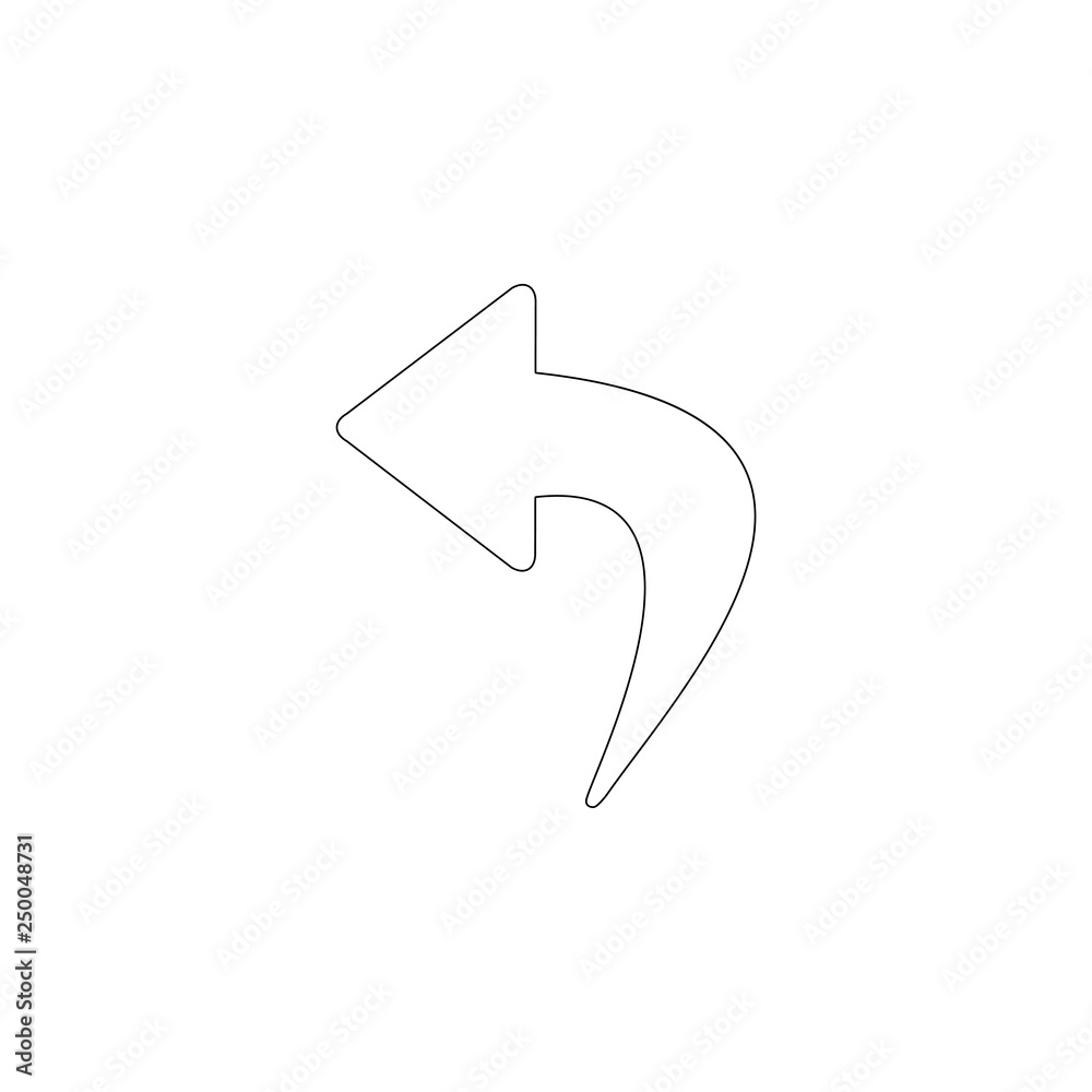 turn arrow. flat vector icon turn arrow. flat vector icon