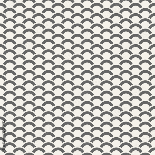 Abstract seamless pattern of bold arcs.