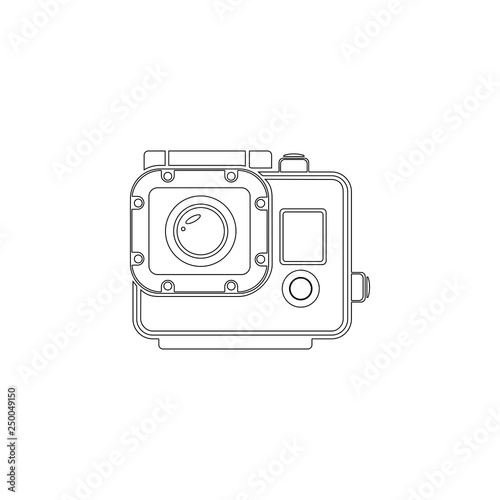 Action camera. flat vector icon