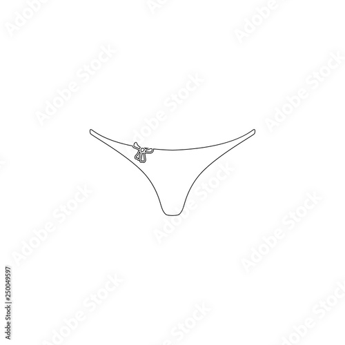 Women panties. flat vector icon