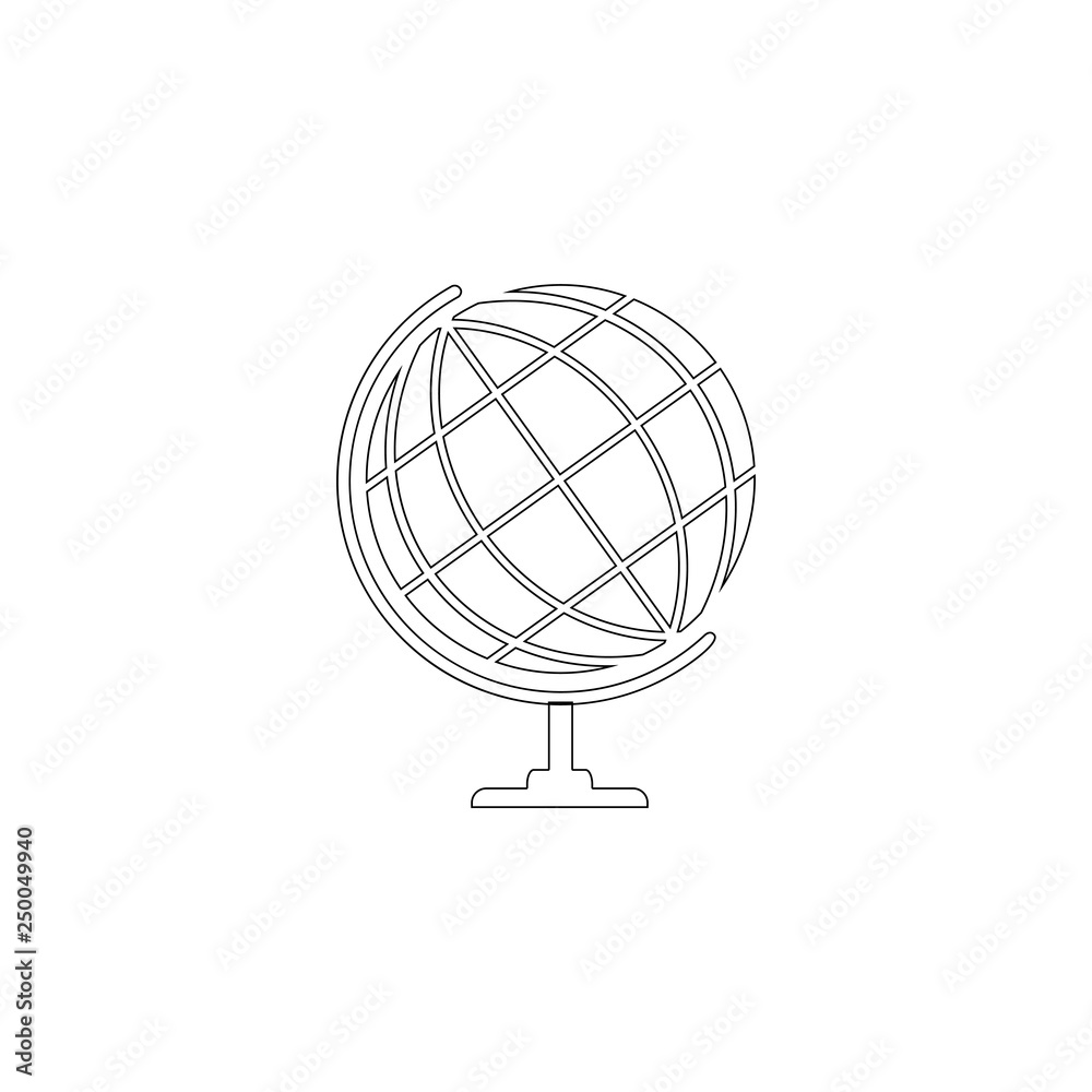 Fototapeta premium World globe. flat vector icon