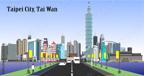 Vector Taipei City, Taiwan