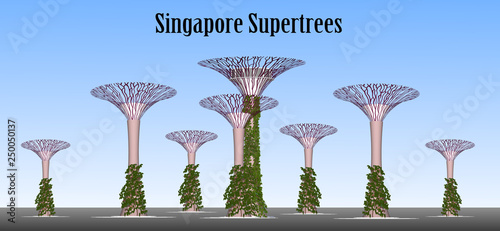  Vector City Singapore Super Tree