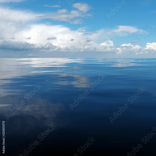 3d rendering of ocean view with clouds