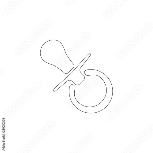 Baby dummy. Child pacifier. flat vector icon