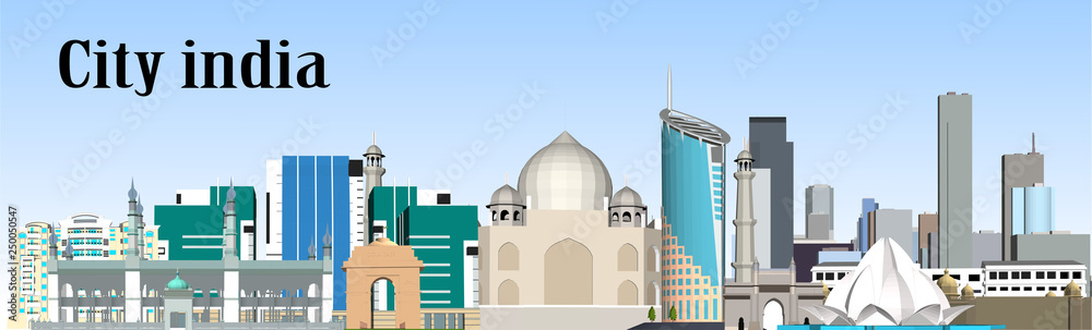Fototapeta premium Indian city vector