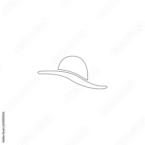 women hat. flat vector icon