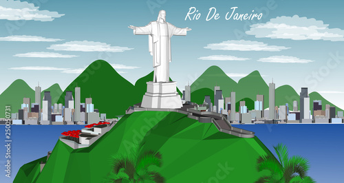 Vector City of Rio de Janeiro, Brazil