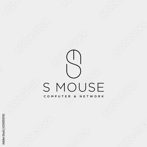 mouse typelogo text logo template vector illustration icon element