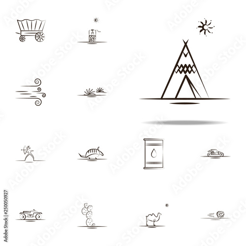 wigwam icon. Desert icons universal set for web and mobile