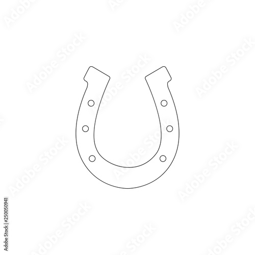horseshoe. flat vector icon
