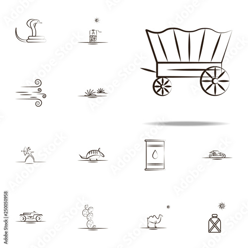 wagon desert icon. Desert icons universal set for web and mobile