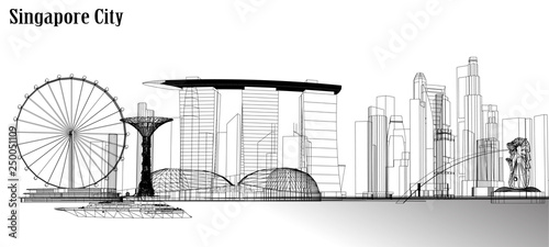Vector city singapore