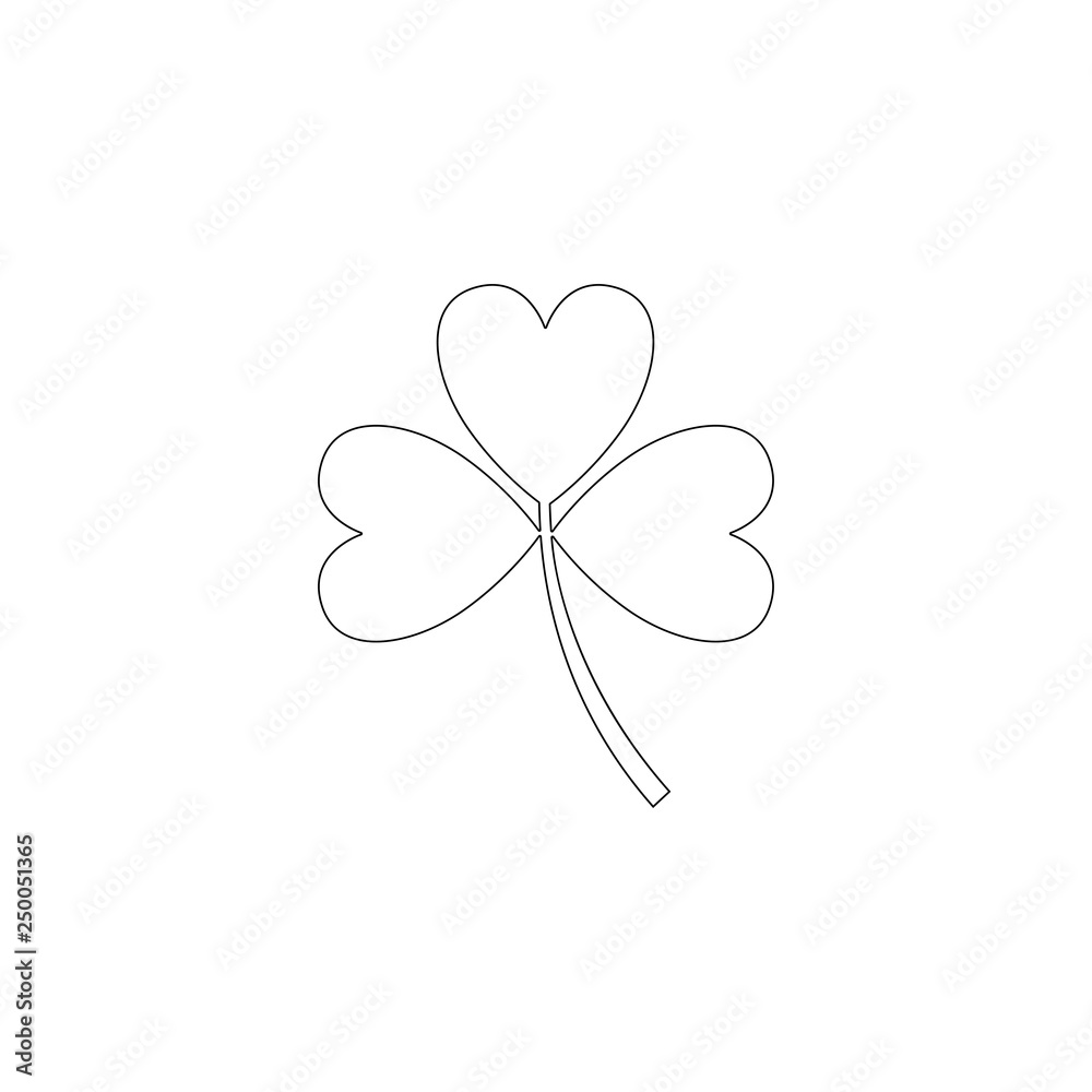 Clover lucky leaf. flat vector icon