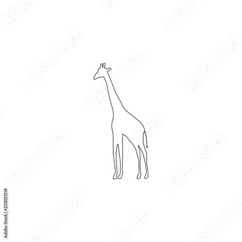giraffe. flat vector icon