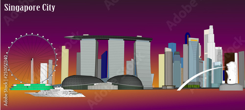 Vector city singapore