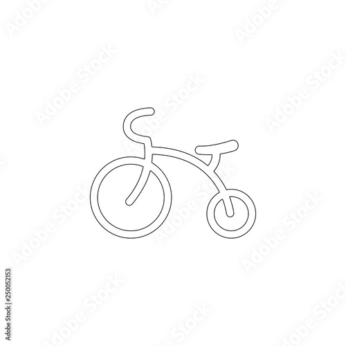 Kids Tricycle. flat vector icon