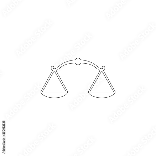 Scales of Justice. flat vector icon