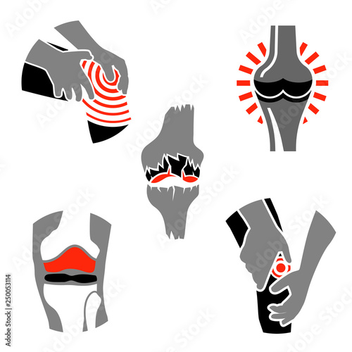 Osteoarthritis icon set