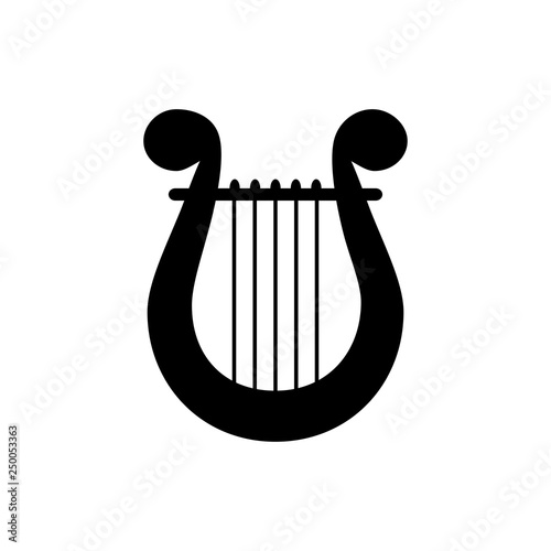 Harp vector icon. 
