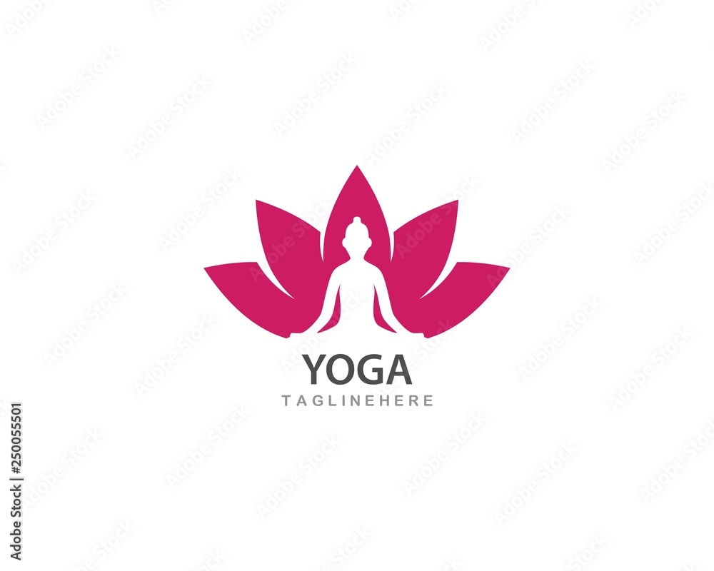 Fototapeta premium yoga logo template