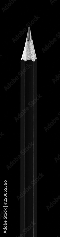 Black Pencil on black background. Office concept Black Pencil on black background. Office concept