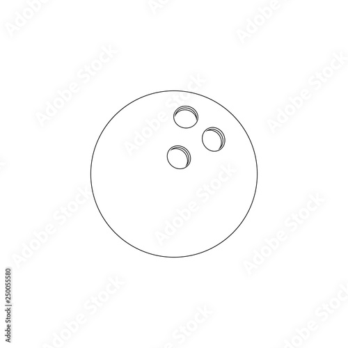 Bowling ball. flat vector icon