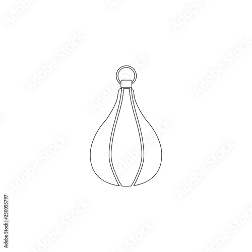 Punching Boxing Speed Bag. flat vector icon