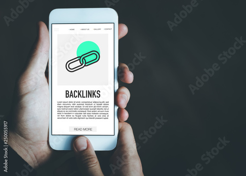 BACKLINKS CONCEPT ON SCREEN photo
