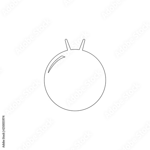 fitness ball kangaroo. flat vector icon