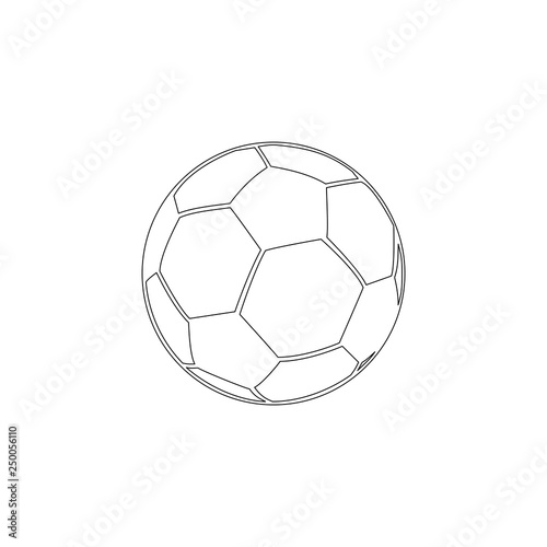 Soccer ball. flat vector icon