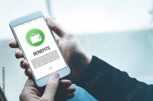 BENEFITS CONCEPT ON SCREEN