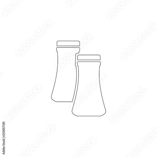 Salt and pepper. flat vector icon