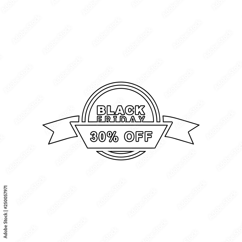 Black Friday poster icon. Element of Black Friday for mobile concept and web apps icon. Thin line icon for website design and development, app development