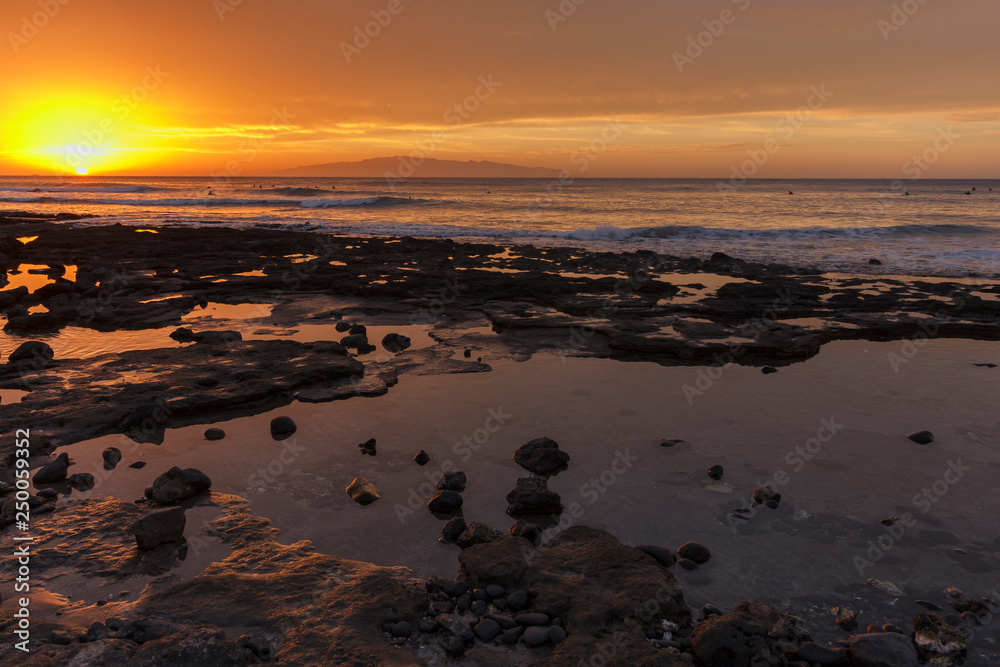 landscape at sunset