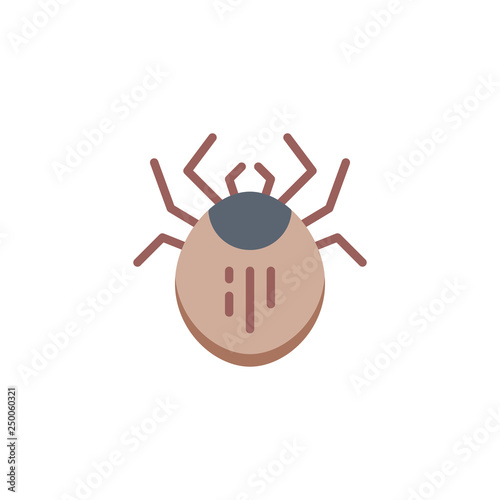 Mite pest flat icon, vector sign, colorful pictogram isolated on white. Dust Mite Insect symbol, logo illustration. Flat style design