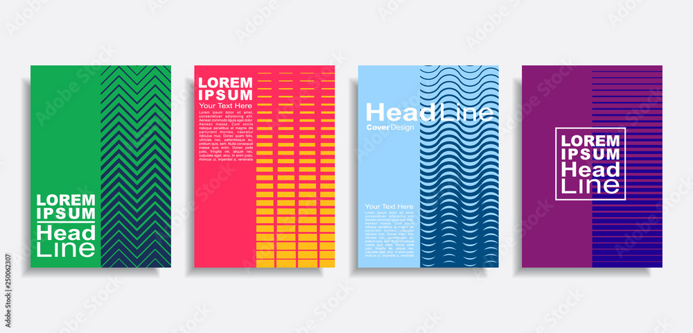 Modern abstract design covers set. Vector illustration.