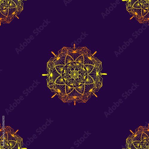 Seamless pattern with abstract mandala photo