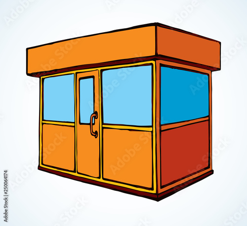 Shop stall. Vector drawing