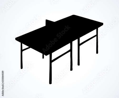 Tennis table. Vector drawing