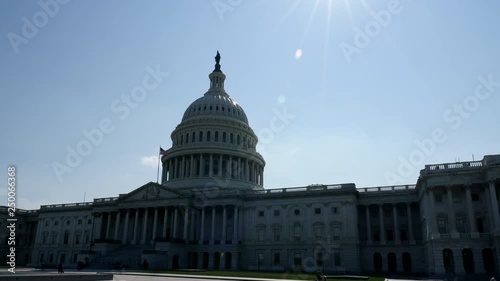 The United States Capitol building during sunset, Washington DC, District of Columbia 