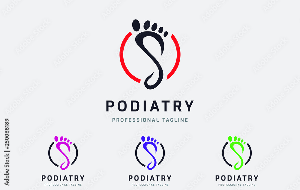 Fototapeta premium Podiatry Circle Logo Design - Vector File