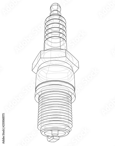Vector spark plug concept