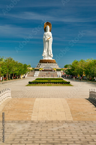 The largest and most popular statue of the goddess Guanyin in Nanshan Park. Sanya  Hainan.