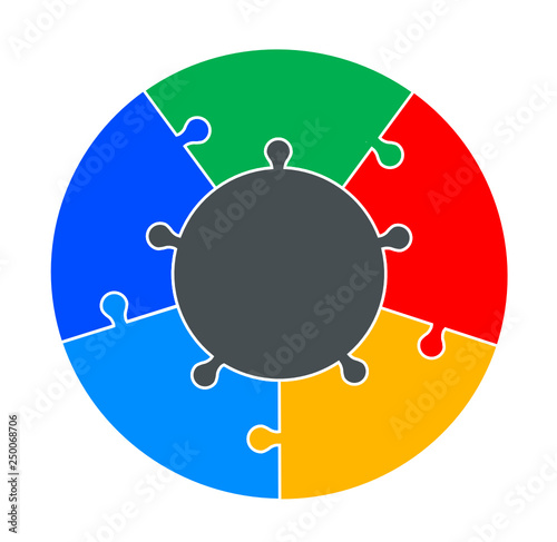 Five Part Circular Puzzle