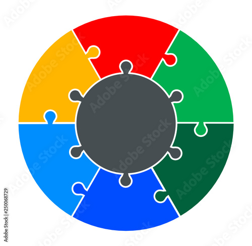 Six Part Circular Puzzle