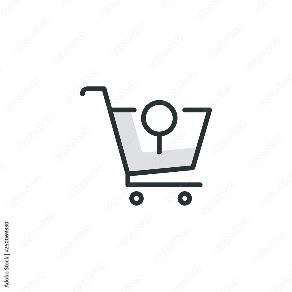 SHOPPING TROLLEY BASIC ICON SHOPPING TROLLEY BASIC ICON