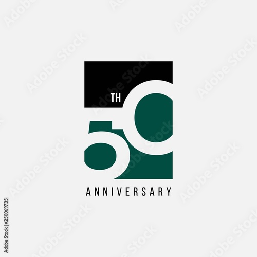50 Year Anniversary Vector Template Design Illustration