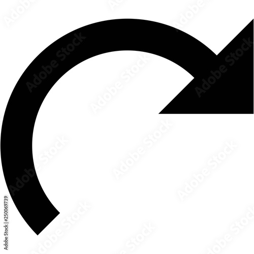 redo arrow on isolated background